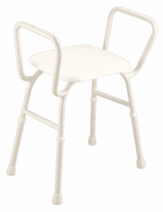 Shower stool Aluminium with arms